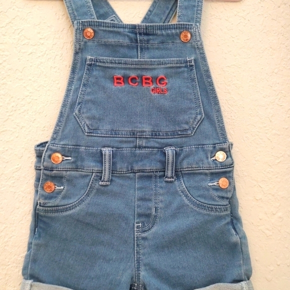 BCBG Girls Jean Shortalls sz 5 - Picture 1 of 2